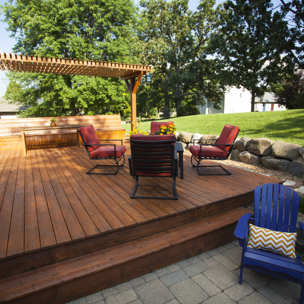 Wooden Patio in Gwersyllt